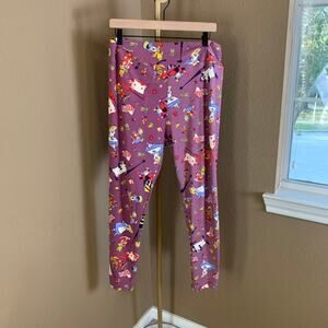 LuLaRoe Alice in Wonderland Leggings TC2 Tall Curvy Disney Character Purple